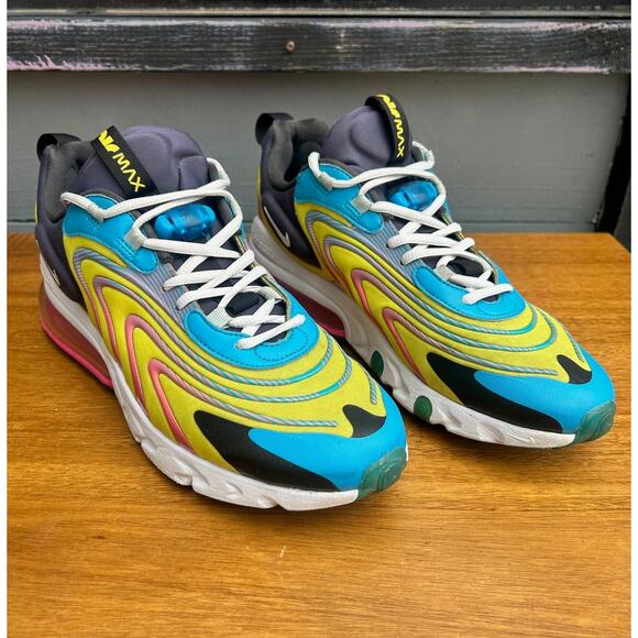 Nike Air Max 270 React ENG Sneakers Mens Size 10 Multi Color CD0113-400 - Picture 4 of 9